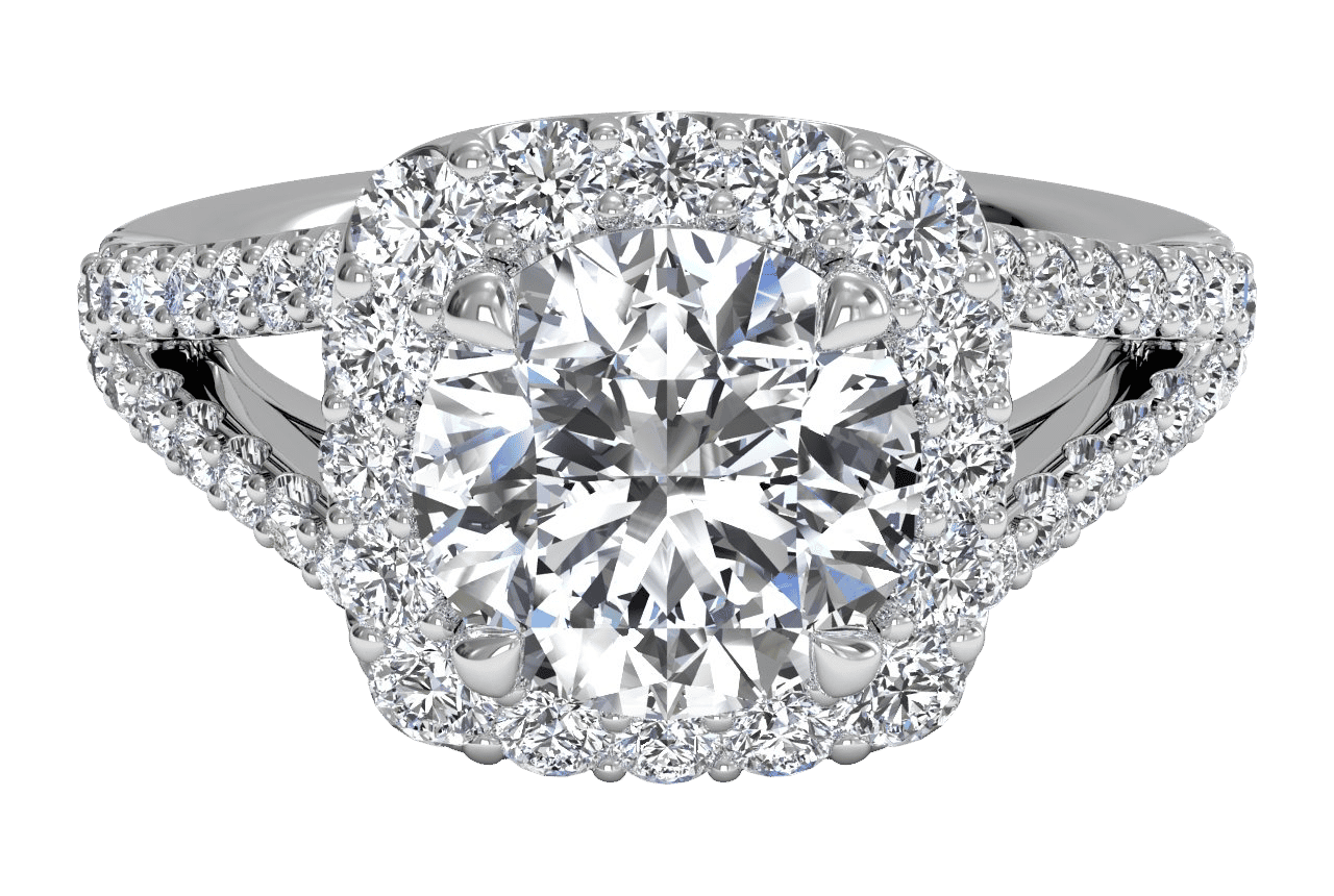 14kt White Gold/18kt white gold/platinum/round/top