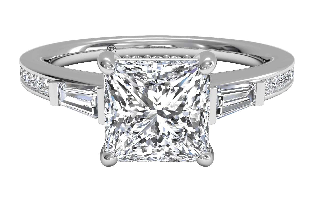 14kt White Gold/princess/top sku 1PCZ3051