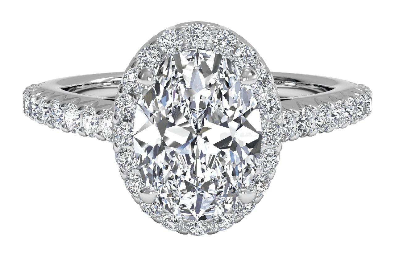 14kt White Gold/oval/top sku 1OZ3705