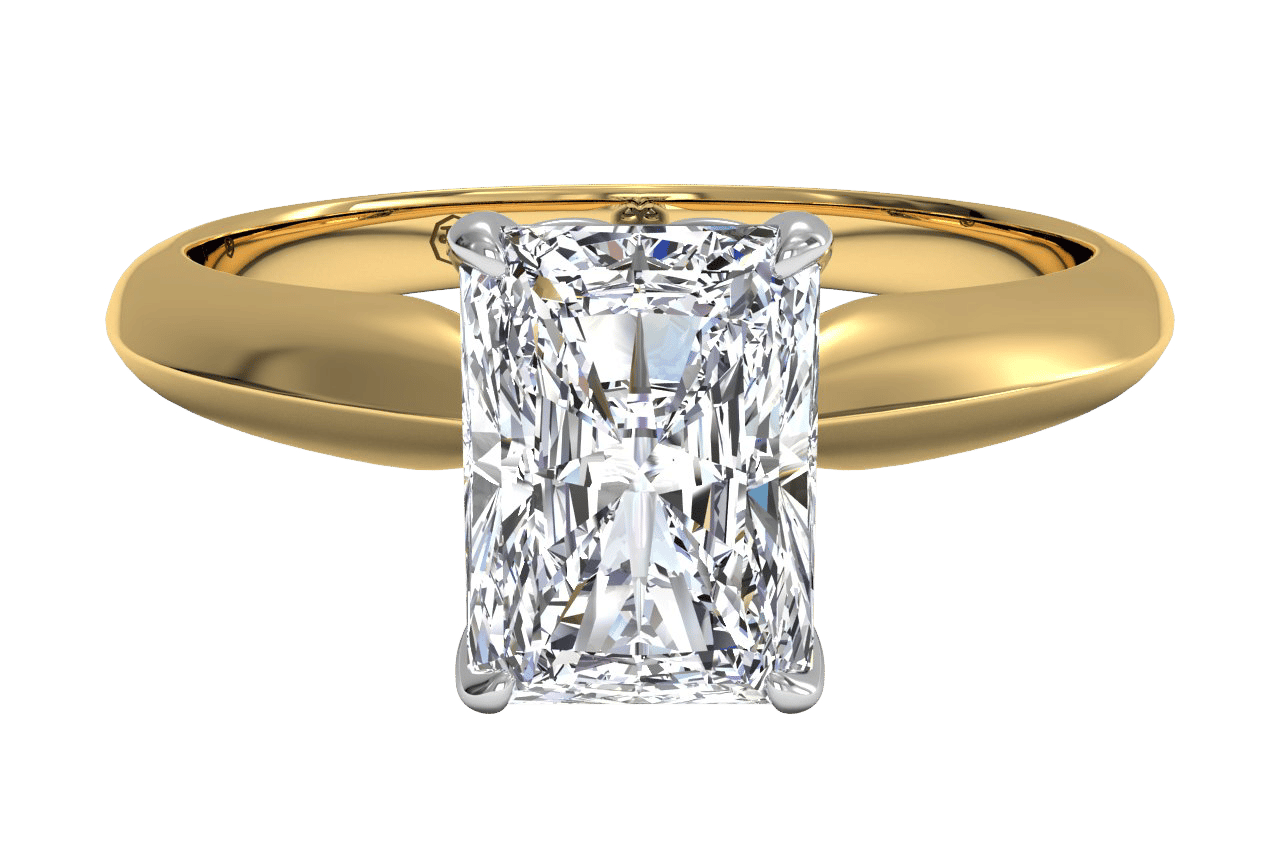 18kt Yellow Gold/radiant/top
