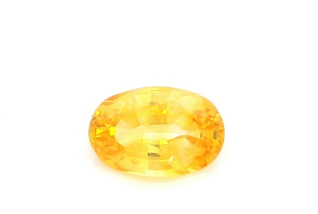 4x6mm Oval Sapphire Yellow Color SI Clarity Faceted Cut
