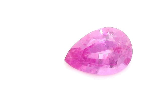 4x6mm Pear Sapphire Pink Color SI Clarity Faceted Cut