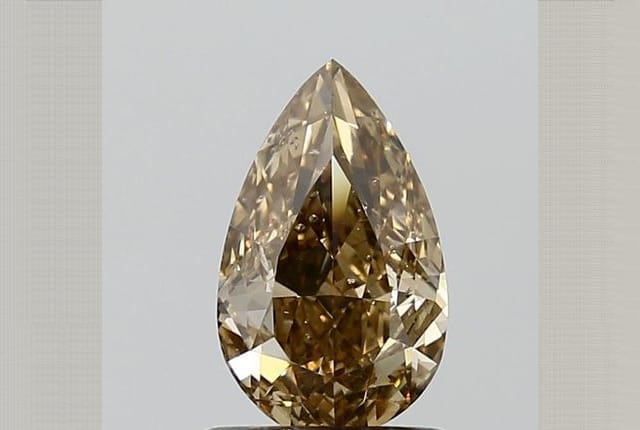 0.96 Carat Pear Yellow Diamond
