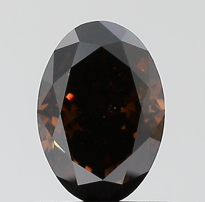 0.72 Carat Oval Brown Diamond
