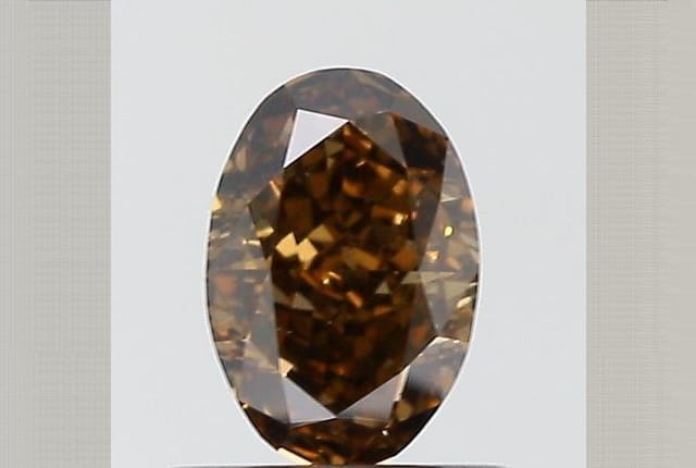 0.60 Carat Oval Brown Diamond