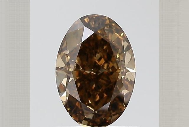 0.73 Carat Oval Brown Diamond
