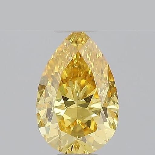 0.35 Carat Pear Yellow Diamond