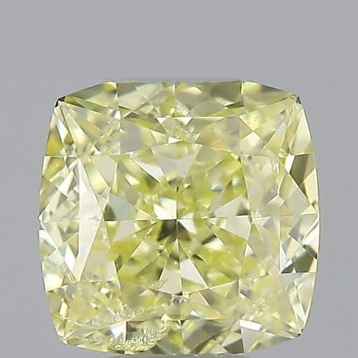 0.33 Carat Cushion Yellow Diamond