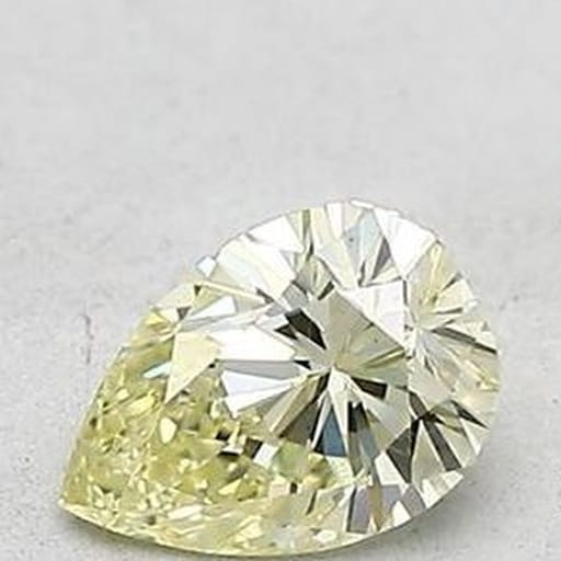 0.37 Carat Pear Yellow Diamond