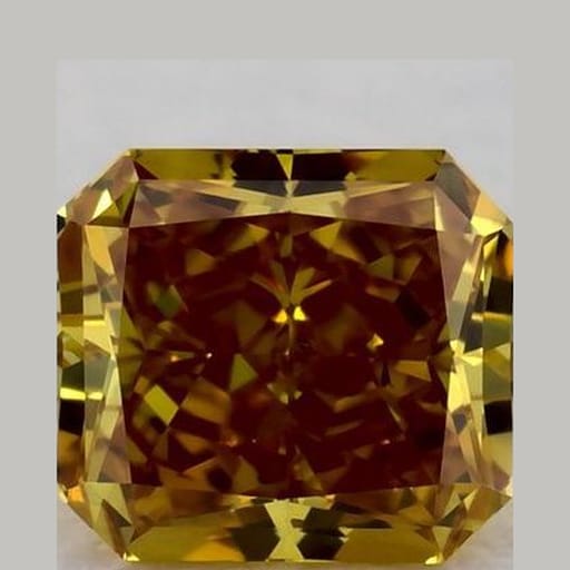 0.25 Carat Radiant Orange Diamond