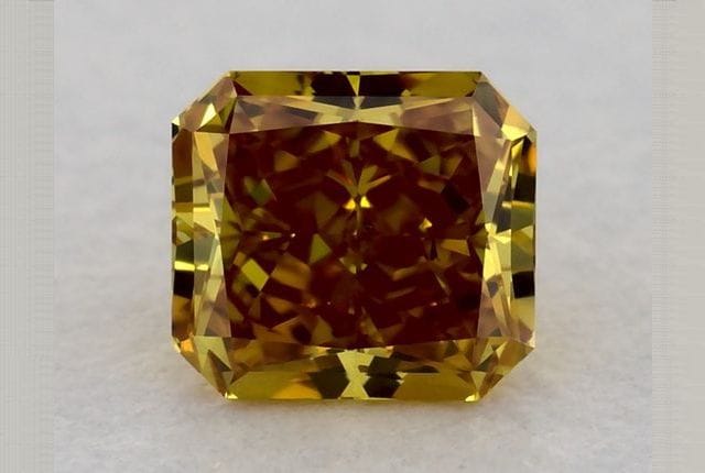 0.25 Carat Radiant Orange Diamond
