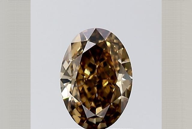 0.73 Carat Oval Brown Diamond