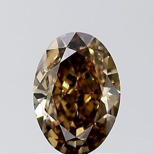 0.73 Carat Oval Brown Diamond