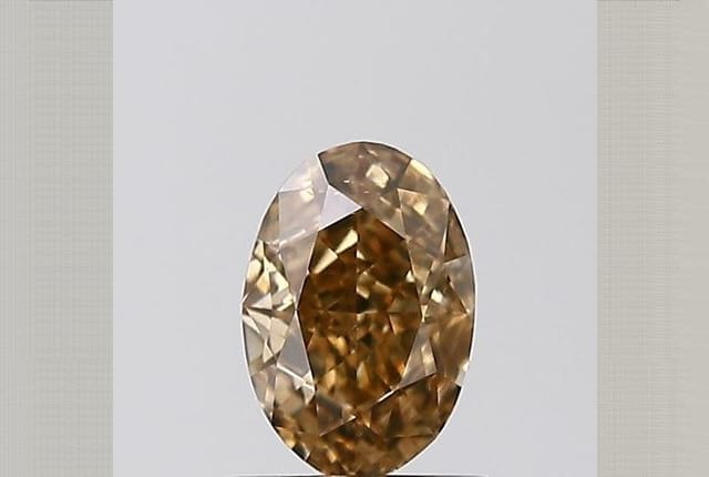 0.80 Carat Oval Brown Diamond