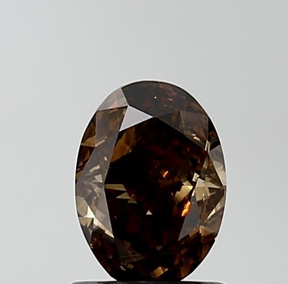 0.96 Carat Oval Brown Diamond