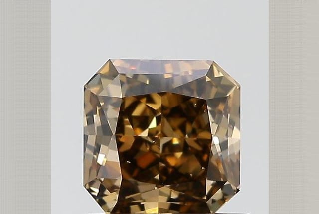 0.81 Carat Radiant Brown Diamond