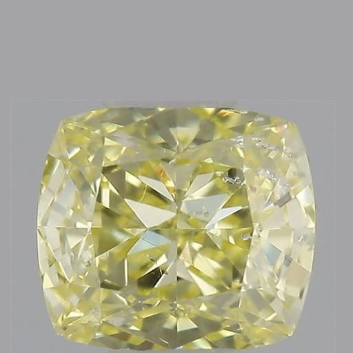 0.34 Carat Cushion Yellow Diamond