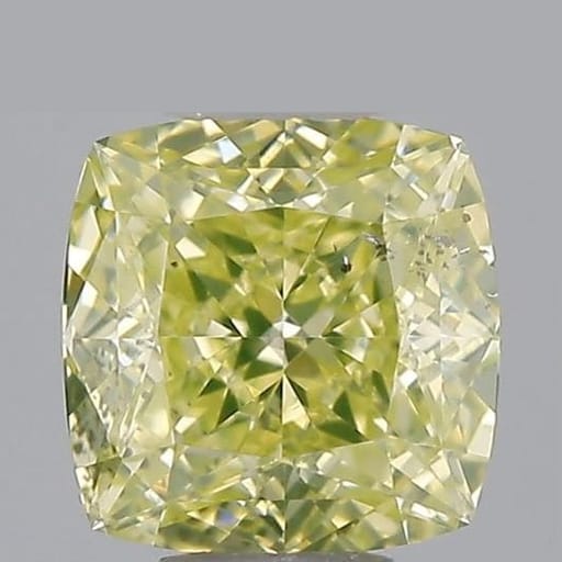 0.31 Carat Cushion Yellow Diamond