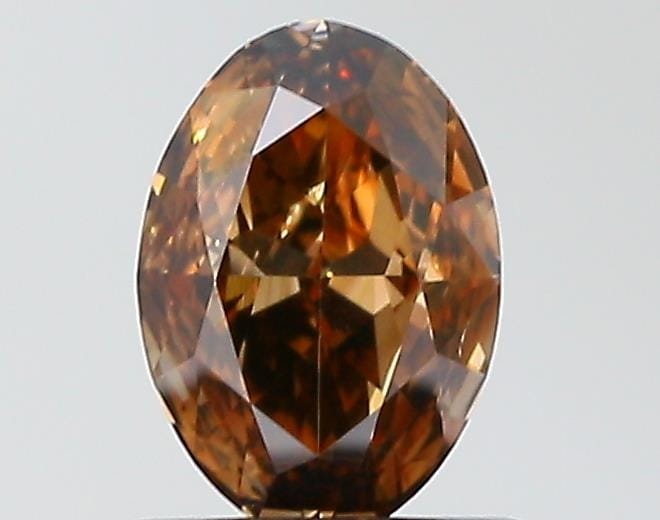 0.71 Carat Oval Brown Diamond
