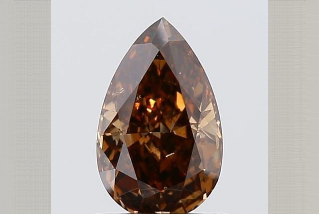 0.80 Carat Pear Brown Diamond