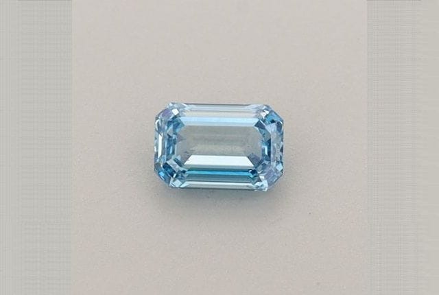 0.27 Carat Emerald Blue Lab Diamond