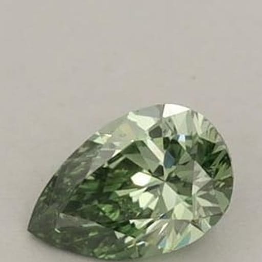 0.32 Carat Pear Green Lab Diamond