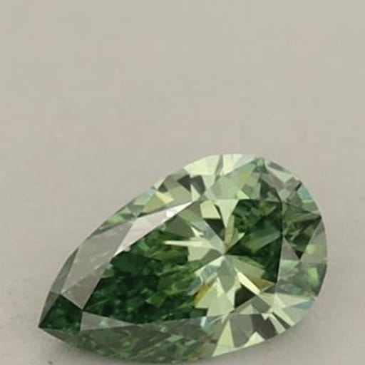 0.25 Carat Pear Green Lab Diamond