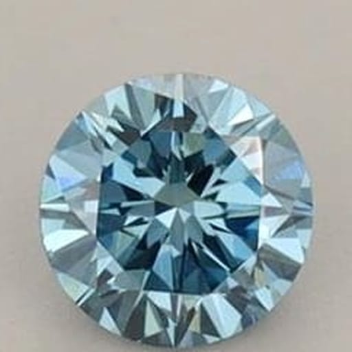 0.26 Carat Round Blue Lab Diamond