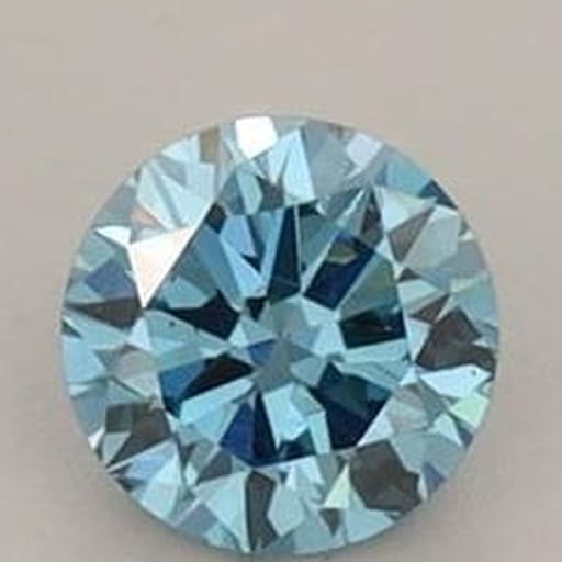 0.28 Carat Round Blue Lab Diamond