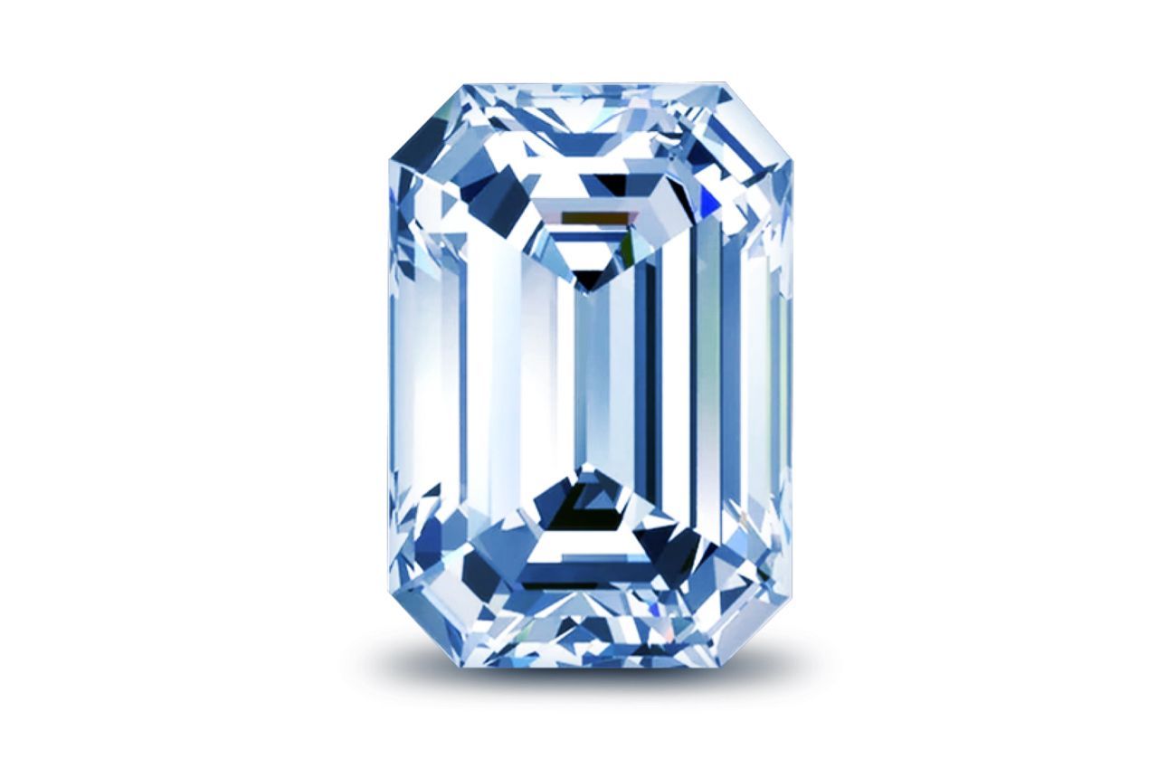 0.39 Carat Emerald Blue Lab Diamond