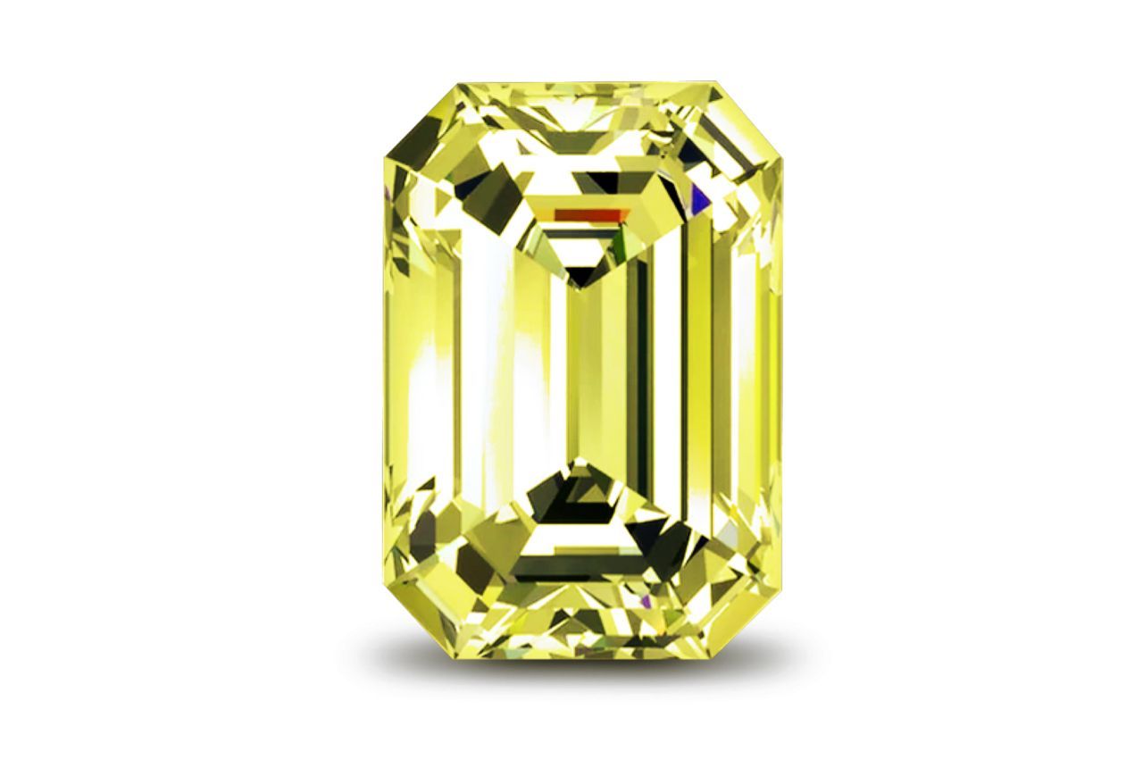 0.29 Carat Emerald Yellow Lab Diamond
