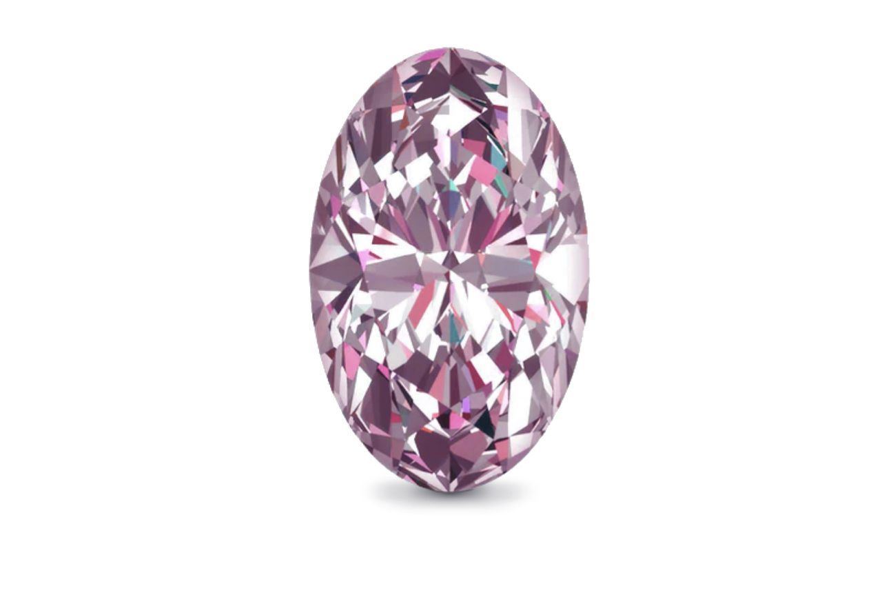 0.18 Carat Oval Pink Diamond
