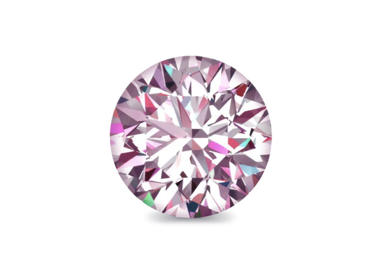 1.18 Carat Round Pink Lab Diamond