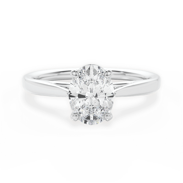 The Vera Oval Cut Platinum Solitaire Engagement Ring