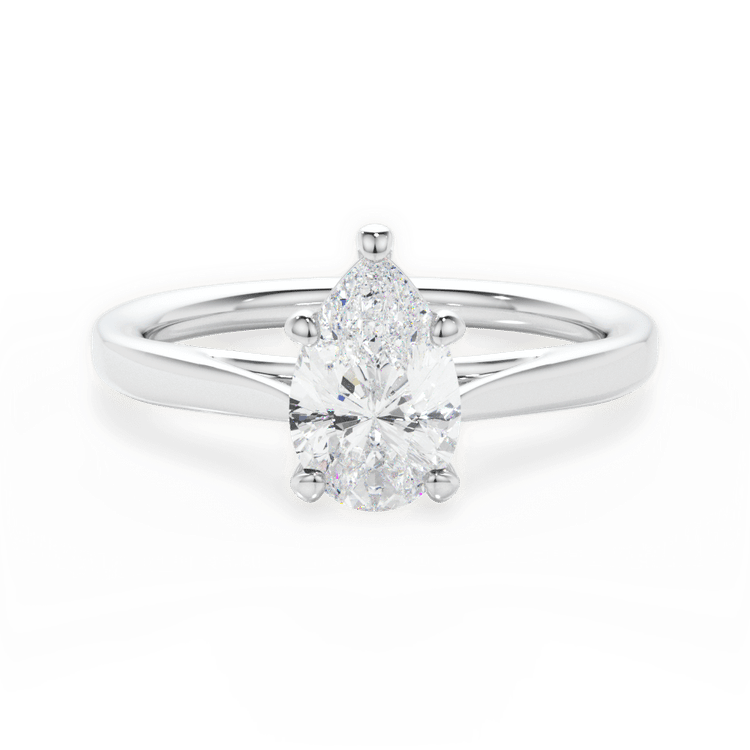 The Vera Princess Cut Platinum Solitaire Engagement Ring
