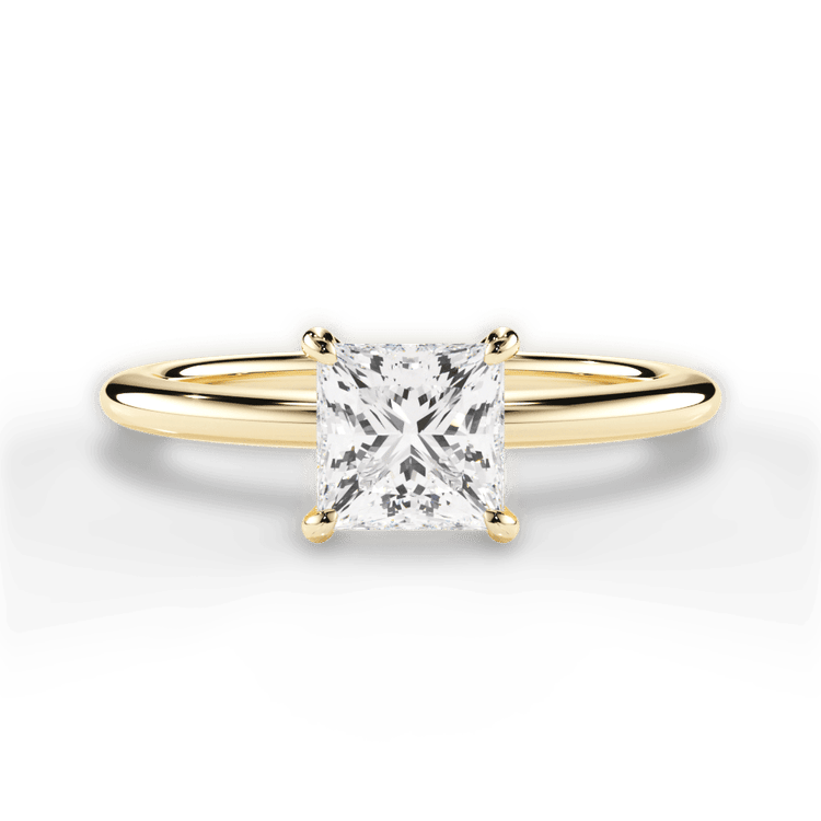 The Maude Pear Shaped 18kt Yellow Gold Classic Solitaire Engagement Ring