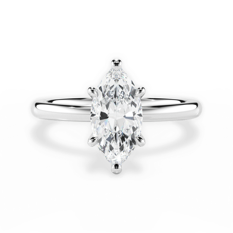 The Elodie Marquise Cut Platinum Classic Solitaire Engagement Ring