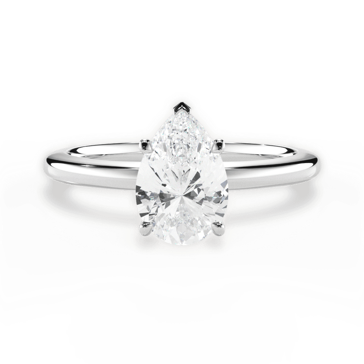 The Priya Princess Cut Platinum Classic Solitaire Engagement Ring