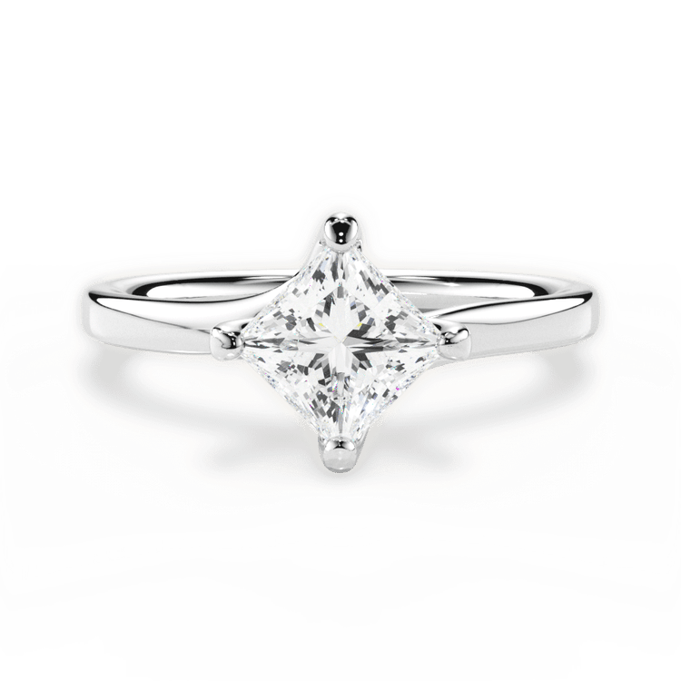 The Evelyn Pear Shaped Platinum Solitaire Kite Set Swirl Engagement Ring