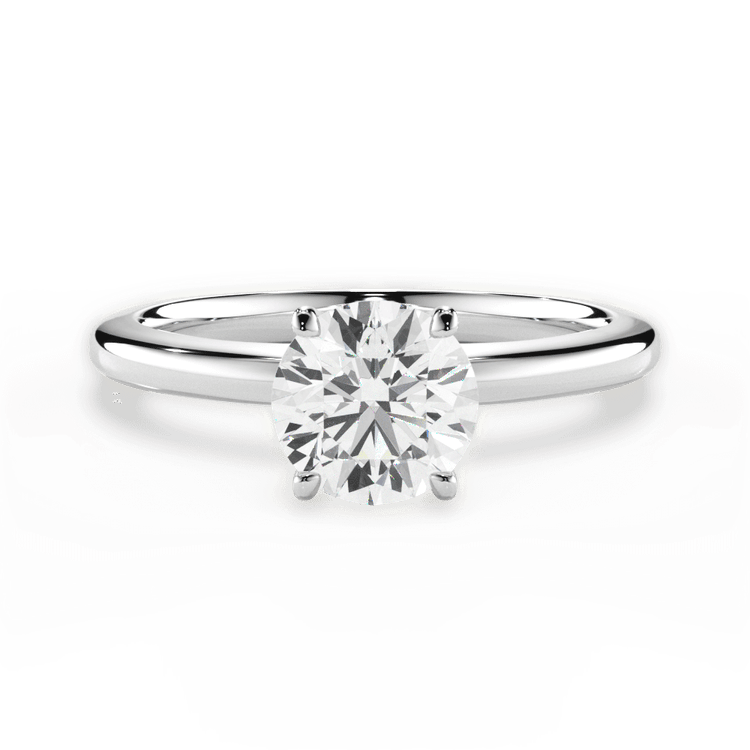 The Priya Round Cut Platinum Classic Solitaire Engagement Ring