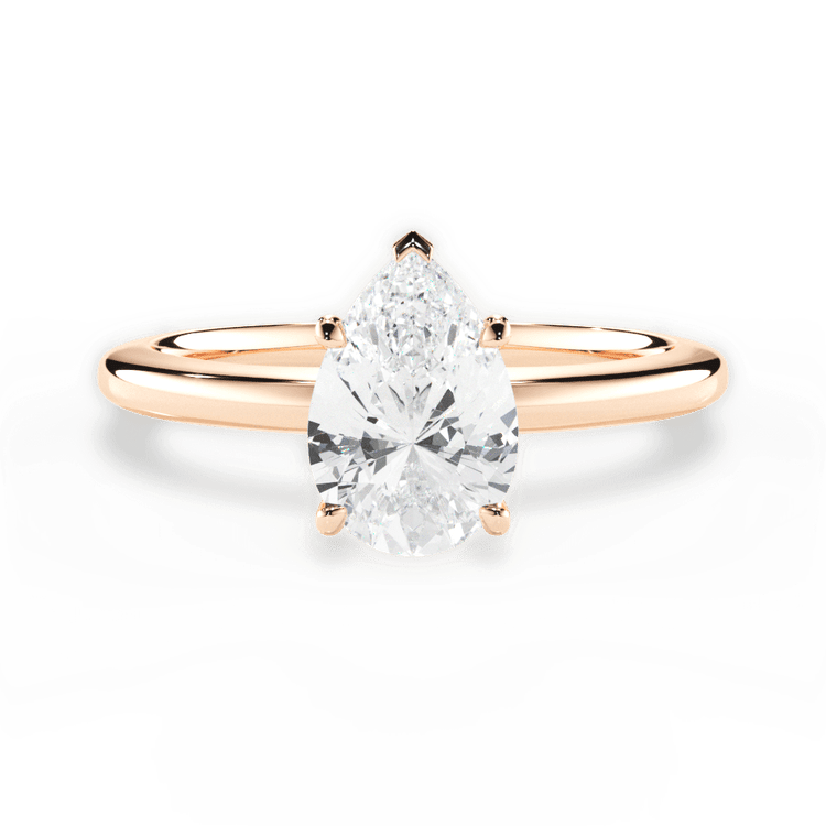 The Priya Princess Cut 18kt Rose Gold Classic Solitaire Engagement Ring