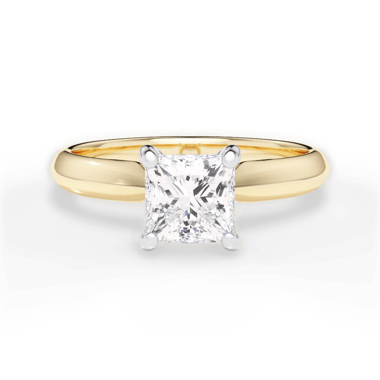 The Ottilie Solitaire / 0.37 Carat Princess Lab Diamond