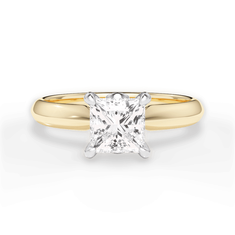 The Althea Pear Shaped 18kt Yellow Gold Solitaire Knife-Edge Engagement Ring