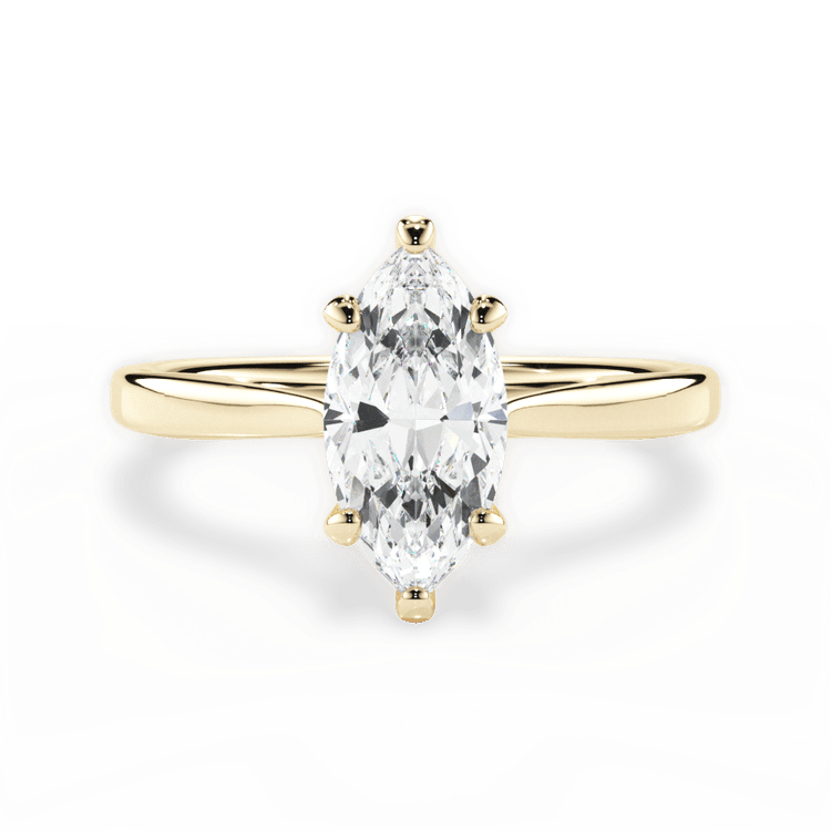 The Vera Marquise Cut 18kt Yellow Gold Solitaire Engagement Ring