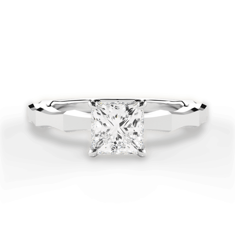 The Maddie Pear Shaped Platinum Octagon Solitaire Engagement Ring
