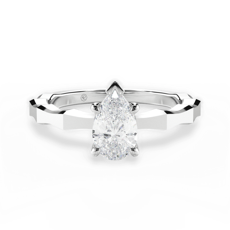 The Maddie Princess Cut Platinum Octagon Solitaire Engagement Ring