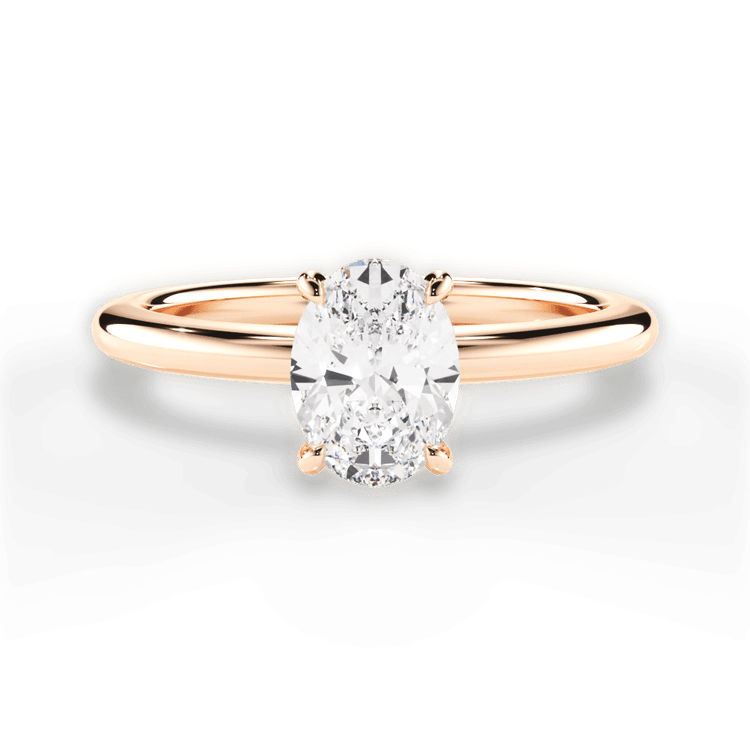 The Maude Oval Cut 18kt Rose Gold Classic Solitaire Engagement Ring