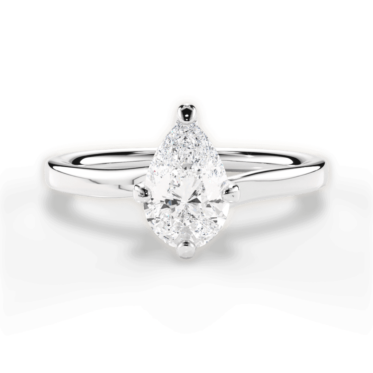 The Evelyn Princess Cut Platinum Solitaire Kite Set Swirl Engagement Ring