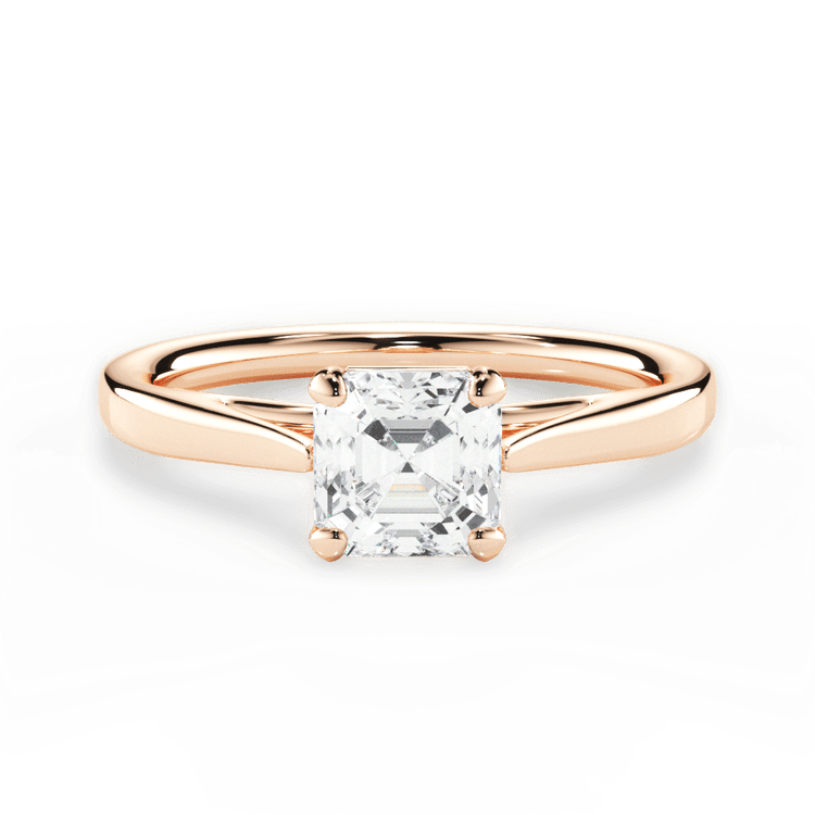 The Vera Asscher Cut 18kt Rose Gold Solitaire Engagement Ring