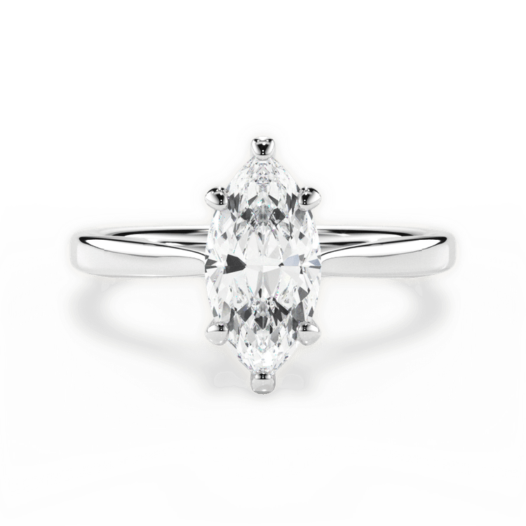 The Vera Marquise Cut Platinum Solitaire Engagement Ring